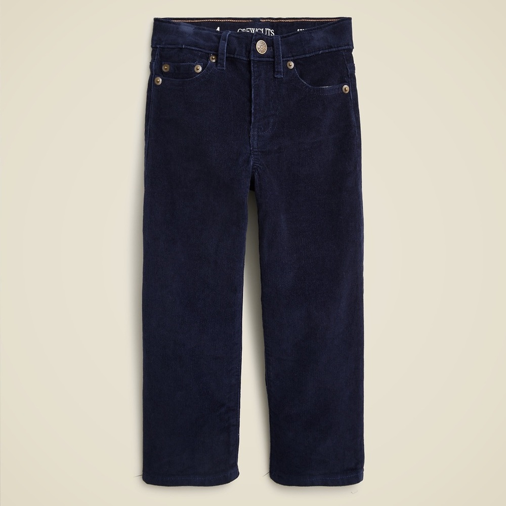 NWOT J.Crew Kids' classic-fit stretch corduroy pant in dark evening - cut to sew